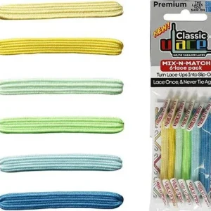 Lacets Élastiques Multicolores (Sunshine & Blue Skies) U-Lace Classic - Sans Nœud