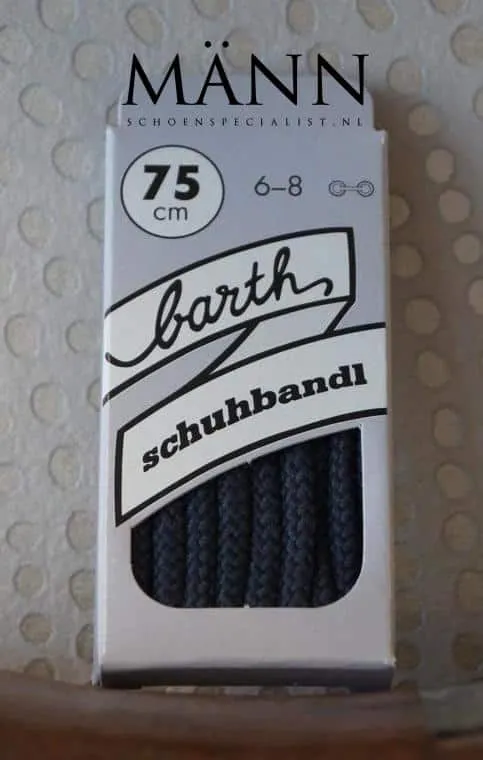 Lacet Rond Épais – Gris Foncé 75 cm (Barth) #0