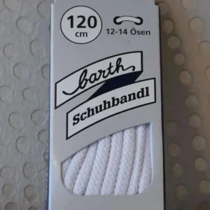Lacets Ronds Épais Barth Blanc 120 cm