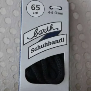 Lacets Ronds Épais Barth Noir 65 cm