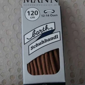 Lacet Rond Fin Barth Marron Clair 120cm