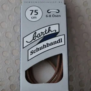 Lacet Rond Ciré Marron Clair 75 cm – Qualité Allemande Barth
