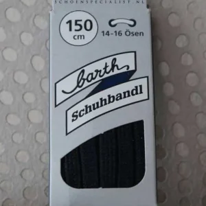 Lacet Plat Étroit Barth Noir 150cm