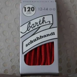 Lacet Rond Fin Barth Rouge 120cm