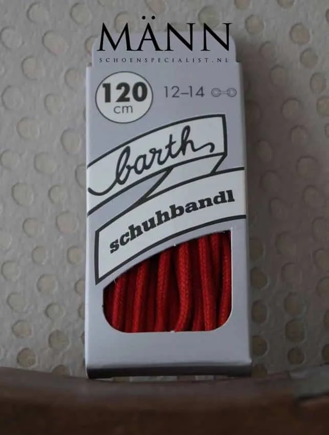 Lacets fins – ronds – Rouge 120 cm (Barth) #0