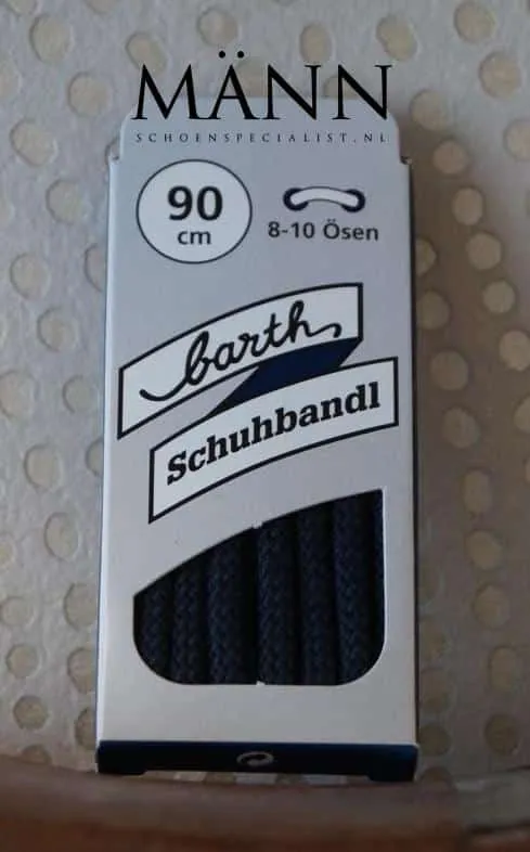 Lacet Rond Épais – Bleu Foncé 90 cm (Barth) #0