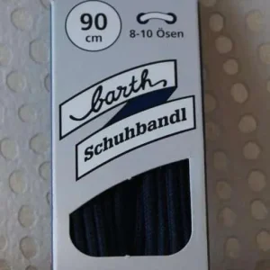 Lacet Rond Fin Barth Bleu Foncé 90cm