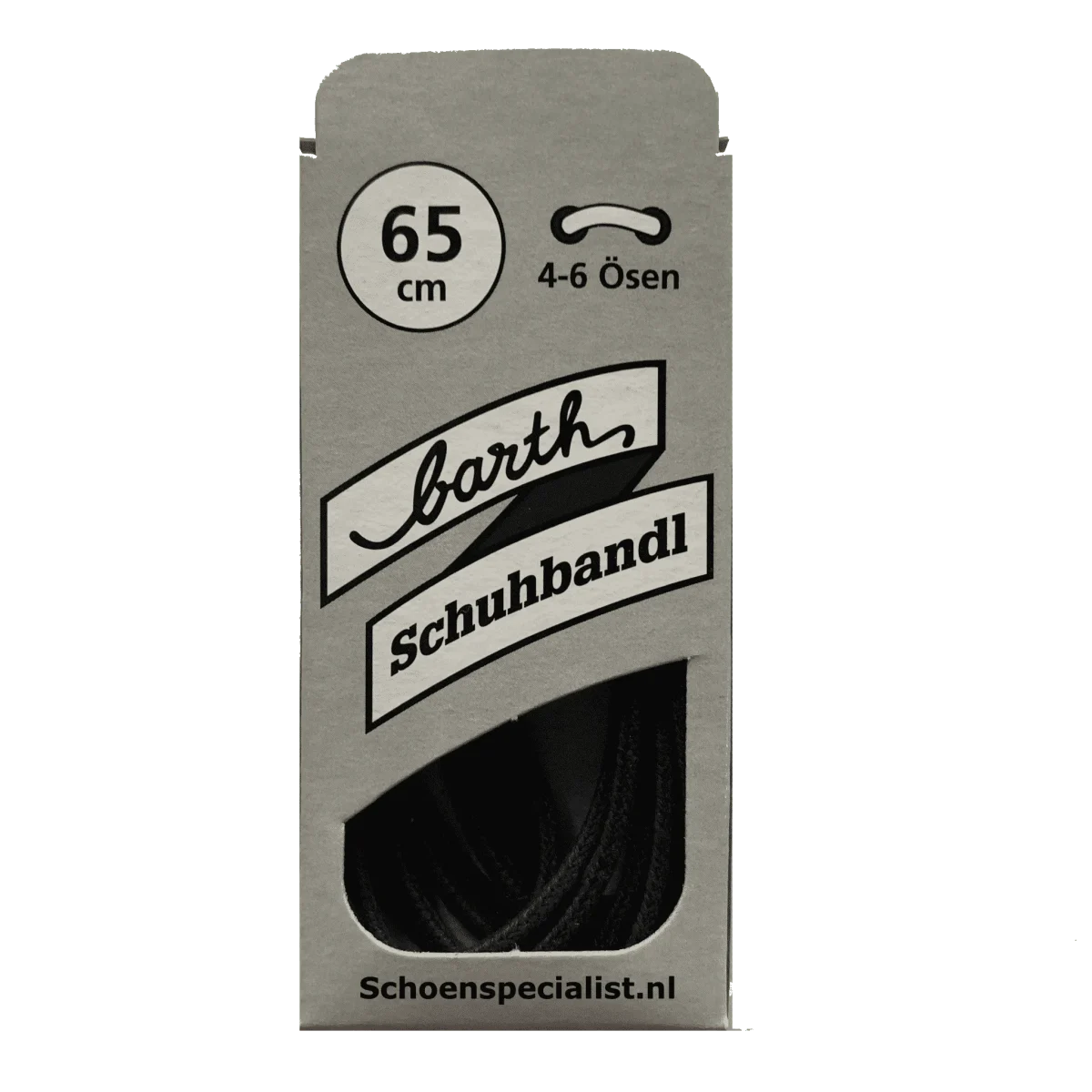 Lacet en cire – Noir 65 cm (Barth) #0