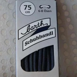 Lacet Rond Fin Barth Gris Foncé 75cm