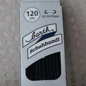 Lacet Rond Fin Barth Noir 120cm
