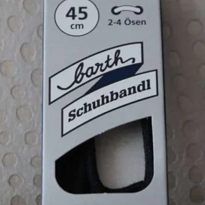 Lacet Rond Fin Barth Noir 45cm