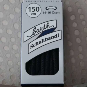 Lacets Ronds Épais Barth Noir 150 cm