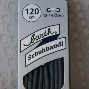 Lacet Rond Fin Barth Gris 120cm