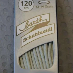 Lacet Rond Fin Barth Blanc Laine 120cm