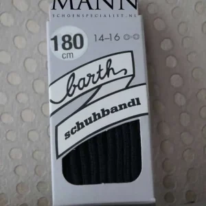 Lacet Rond Fin Barth Noir 180cm