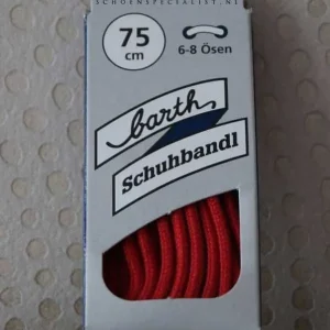 Lacet Rond Fin Barth Rouge 75cm
