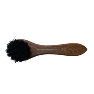 Brosse en Crin de Cheval Noir – Application de Crème Cuir