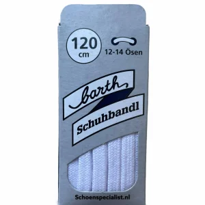 Lacets Plats Étroits – Blanc 120 cm (Barth)