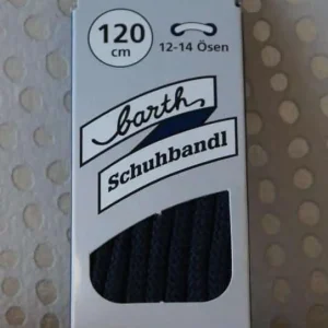 Lacets Ronds Épais - Bleu Foncé 120 cm (Barth)