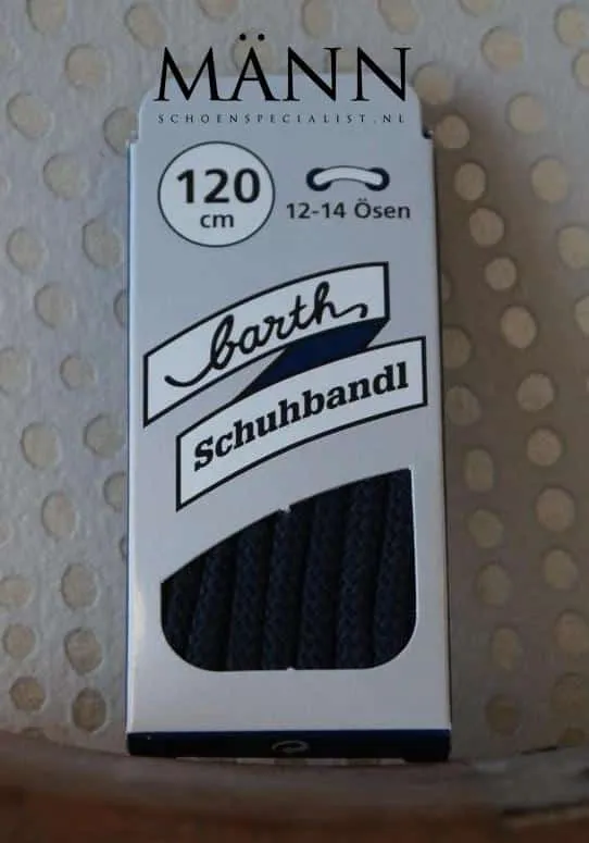 Lacets Ronds Épais – Bleu Foncé 120 cm (Barth) #0