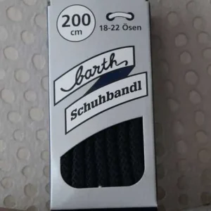 Lacet Rond Extra Épais Barth Noir 200cm