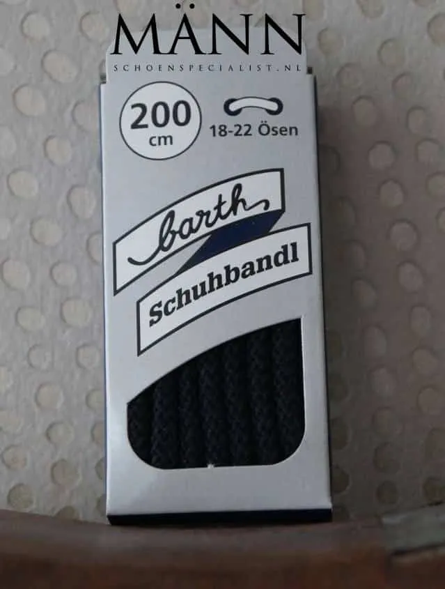 Extra épais – lacet rond – Noir 200 cm (Barth) #0