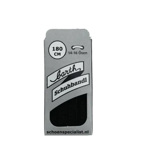 Lacet Large Plat Barth Noir 180cm