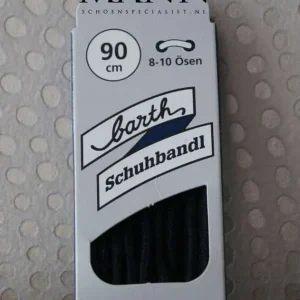 Lacet Rond Fin Barth Noir 90cm