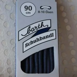 Lacet Rond Fin Barth Gris Foncé 90cm