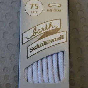 Lacets Ronds Épais Barth Blanc 75 cm
