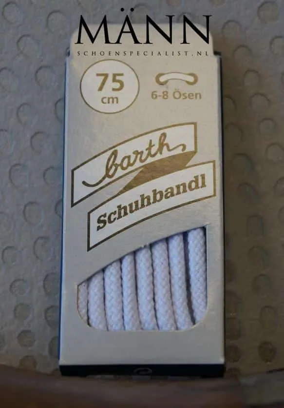 Lacets Ronds Épais – Blanc 75 cm (Barth) #0
