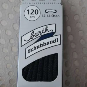 Lacets Ronds Épais Barth Noir 120 cm