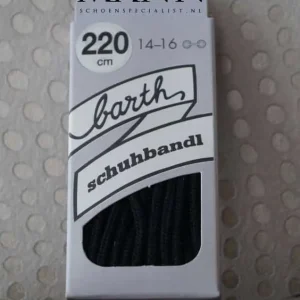 Lacet Rond Fin Barth Noir 220cm