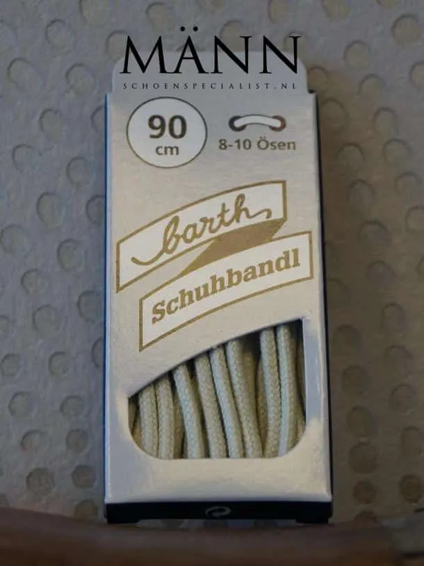 Lacets Ronds Fins – Blanc Laine 90 cm (Barth) #0