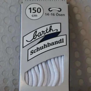 Lacet Rond Fin Barth Blanc 150cm