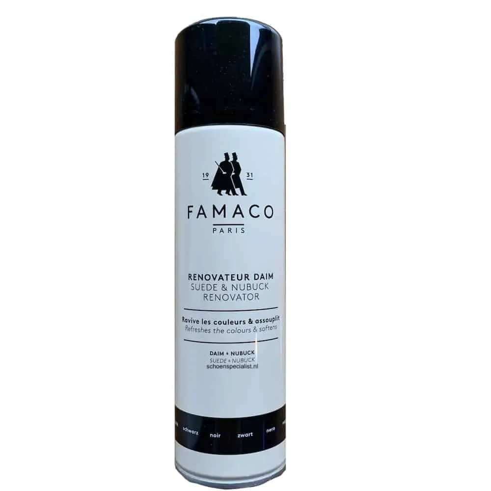 Famaco Renovateur Daim – Raviveur de couleur pour daim et nubuck – Aérosol de 250 ml – Marron clair #0