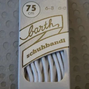 Lacet Rond Fin Barth Blanc 75cm