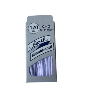 Lacet Rond Fin Barth Blanc 120cm