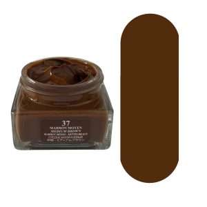 Saphir Médaille d'Or Oiled Leather Cream Brun Moyen (37) 75 ml – Crème Nourrissante pour Cuir Huilé